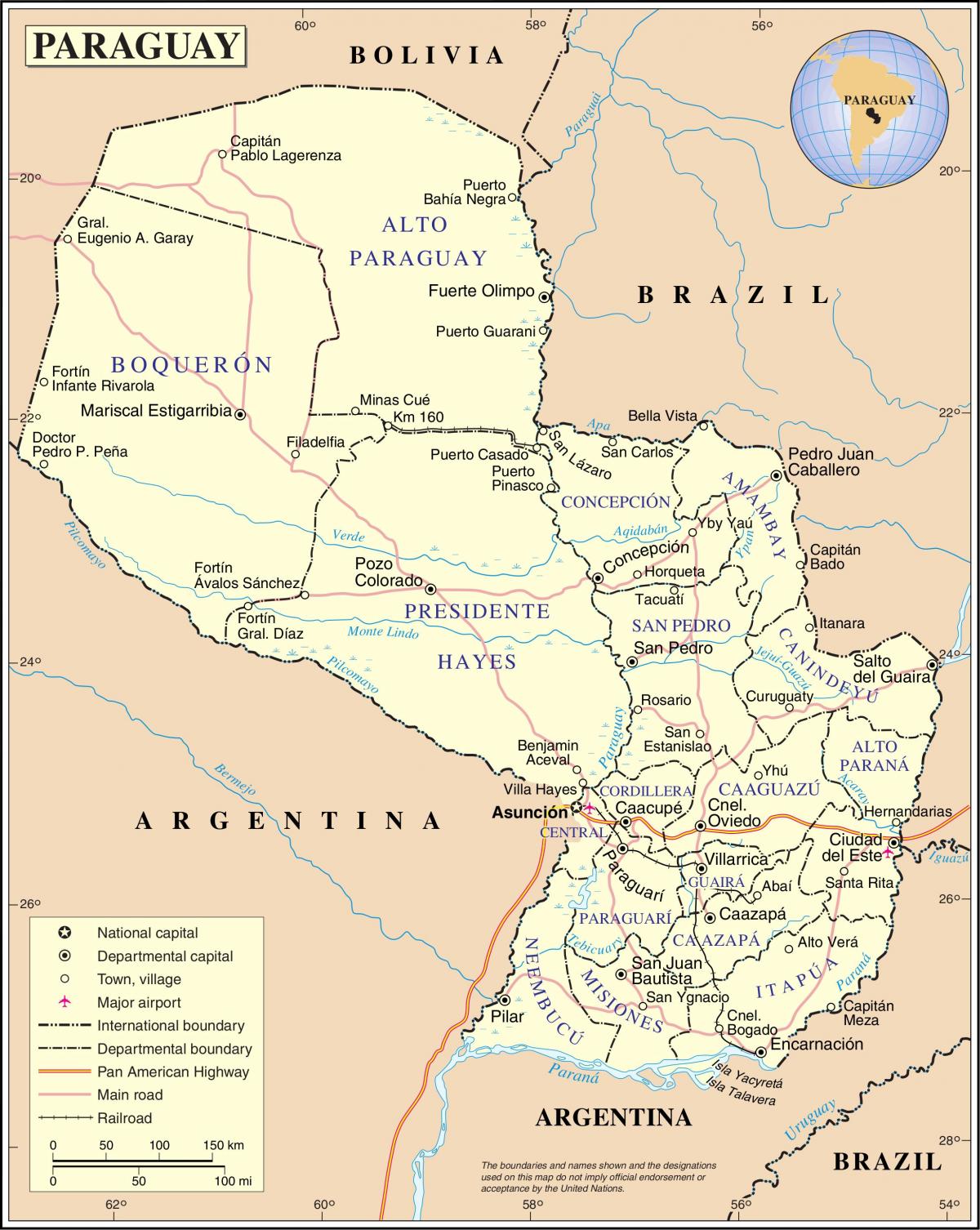 Ramani ya cateura Paraguay 